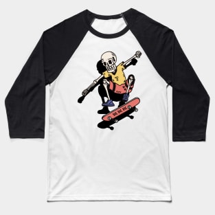 Skateboard Skeleton Skater Baseball T-Shirt